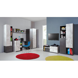 Regál Tablo 5 grafit/enigma 45x195x40