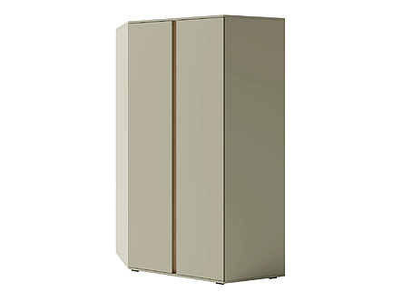 Rohová šatníková skriňa LC02 eukalyptus/dub baltik 95x95x195