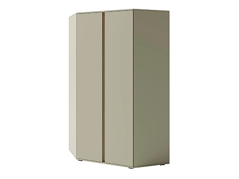 Rohová šatníková skriňa LC02 eukalyptus/dub baltik 95x95x195