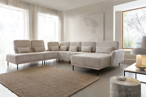 Rohová sedacia súprava veľká L Modulo 350-372x90-100x276-298