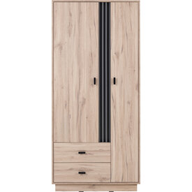 Šatníková skriňa AL01 dub estana/antracit 90x60x195