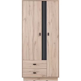 Šatníková skriňa AL01 dub estana/antracit 90x60x195
