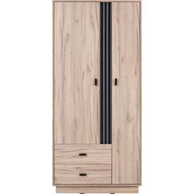 Šatníková skriňa AL02 dub estana/antracit 90x50x195