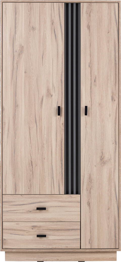 Šatníková skriňa AL02 dub estana/antracit 90x50x195