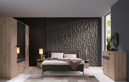 Šatníková skriňa AL15 dub estana/antracit 215x61x210