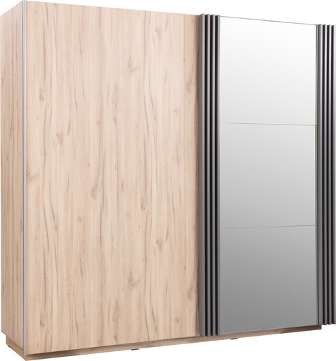 Šatníková skriňa AL15 dub estana/antracit 215x61x210