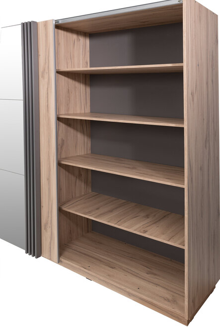 Šatníková skriňa AL15 dub estana/antracit 215x61x210