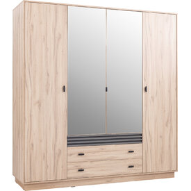 Šatníková skriňa AL16 dub estana/antracit 200x56x210