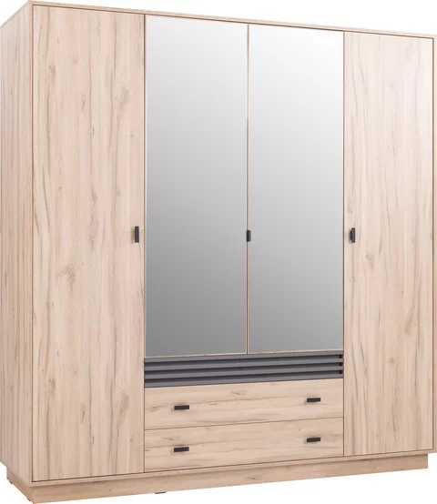 Šatníková skriňa AL16 dub estana/antracit 200x56x210