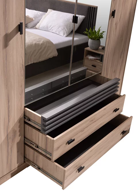 Šatníková skriňa AL16 kašmír 200x56x210