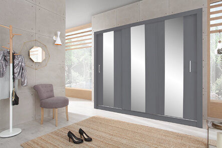 Šatníková skriňa DC01 antracit 250x60x215