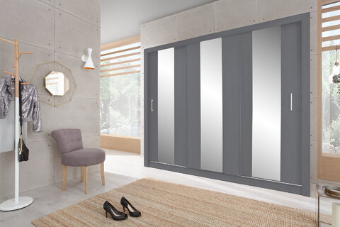 Šatníková skriňa DC01 antracit 250x60x215