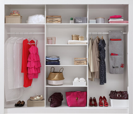 Šatníková skriňa DC01 biela 250x60x215