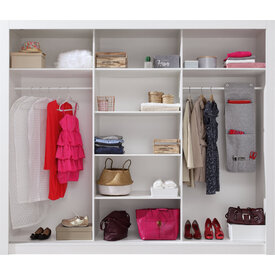 Šatníková skriňa DC01 biela 250x60x215