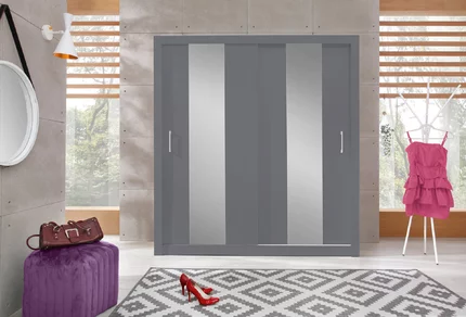 Šatníková skriňa DC02 antracit 200x60x215