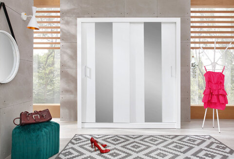 Šatníková skriňa DC02 biela 200x60x215