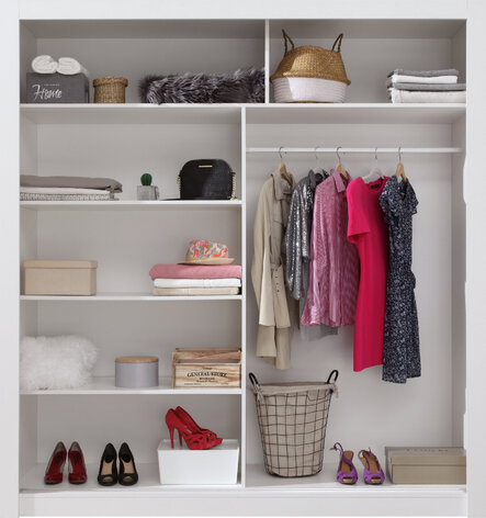 Šatníková skriňa DC02 biela 200x60x215