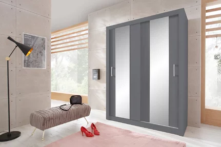 Šatníková skriňa DC03 antracit 160x60x215