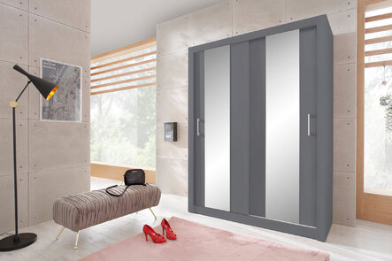 Šatníková skriňa DC03 antracit 160x60x215