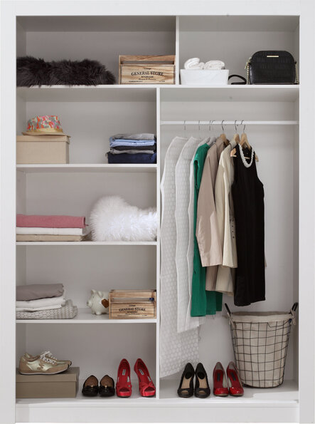 Šatníková skriňa DC03 biela 160x60x215