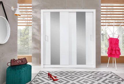 Šatníková skriňa DC03 biela 160x60x215