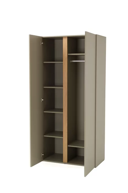 Šatníková skriňa LC03 piesková/dub olejovaný 90x50x195