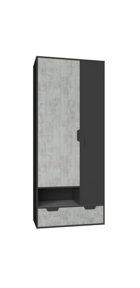Šatníková skriňa NN02 grafit/enigma 80x50x195