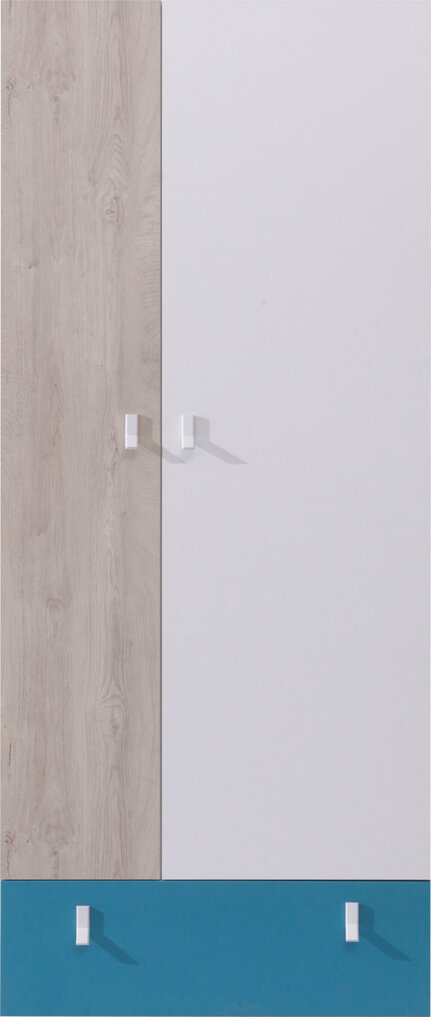 Šatníková skriňa PL03 biela/dub/morská 80x50x190