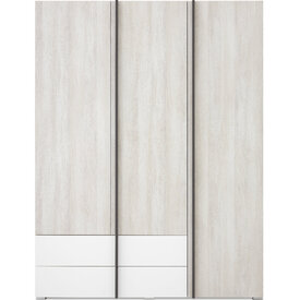 Šatníková skriňa RM01 dub wilton biely/biela/antracit 150x50x195