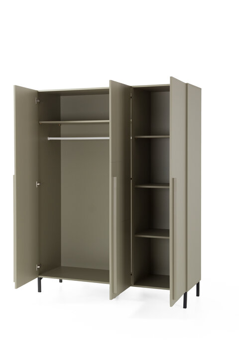 Šatníková skriňa SE01 eukalyptus/dub baltský/čierny onyx 150x50x95