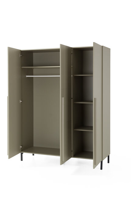 Šatníková skriňa SE01 eukalyptus/dub baltský/čierny onyx 150x50x95