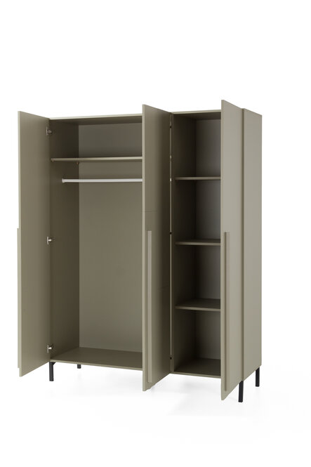 Šatníková skriňa SE01 eukalyptus/dub baltský/čierny onyx 150x50x95