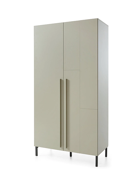 Šatníková skriňa SE02 eukalyptus/dub baltský/čierny onyx 100x50x195