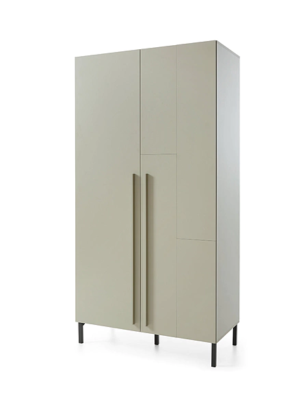 Šatníková skriňa SE02 eukalyptus/dub baltský/čierny onyx 100x50x195