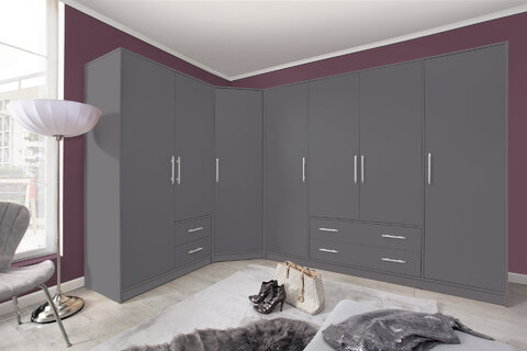 Šatníková skriňa Smart 1 antracit 200x190x56