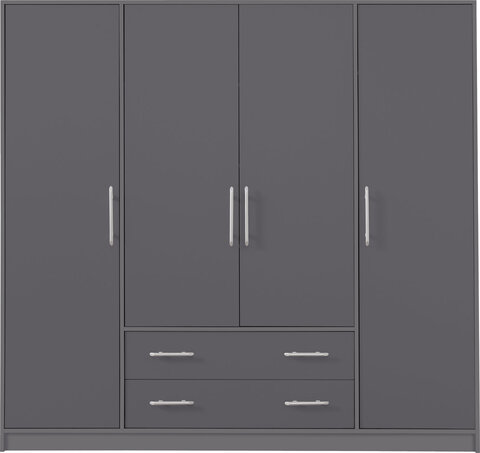 Šatníková skriňa Smart 1 antracit 200x190x56