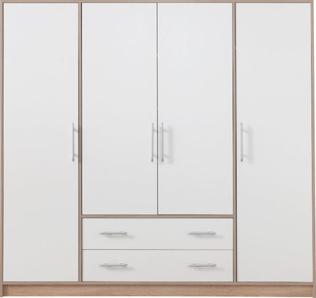 Šatníková skriňa Smart 1 biela/dub sonoma 200x190x56