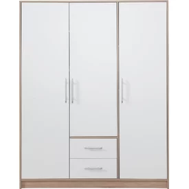 Šatníková skriňa Smart 2 biela/dub sonoma 150x190x56