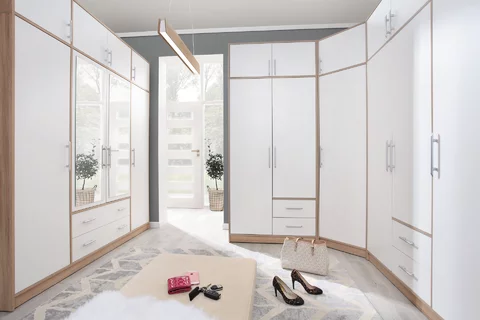 Šatníková skriňa Smart 2 biela/dub sonoma 150x190x56