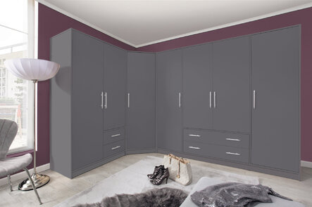 Šatníková skriňa Smart 3 antracit 100x190x56