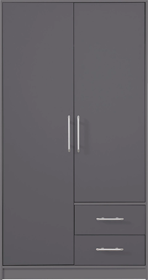 Šatníková skriňa Smart 3 antracit 100x190x56