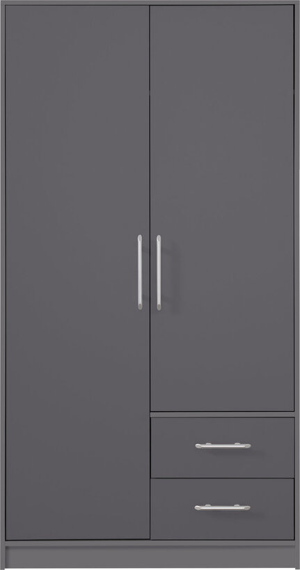 Šatníková skriňa Smart 3 antracit 100x190x56