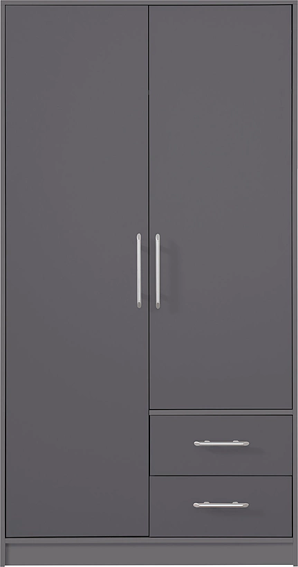 Šatníková skriňa Smart 3 antracit 100x190x56