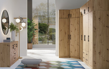 Šatníková skriňa Smart 3 dub artisan 100x190x56