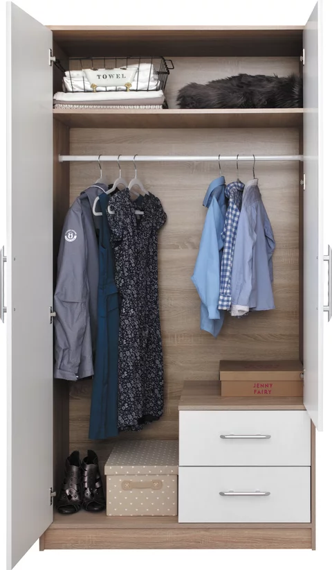 Šatníková skriňa Smart 3 dub artisan 100x190x56