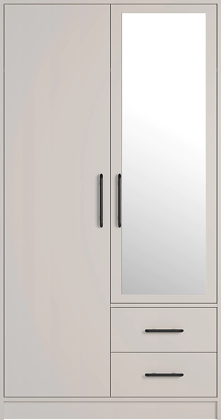 Šatníková skriňa Smart 3Z kašmír so zrkadlom 100x190x56