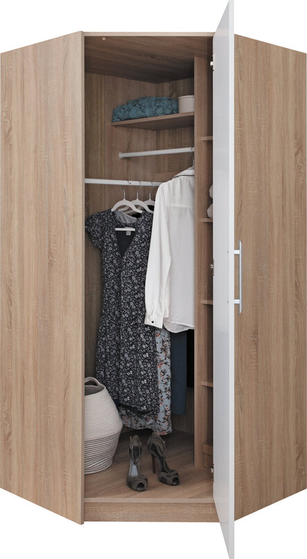 Šatníková skriňa Smart 4 L/P antracit 90x190x95