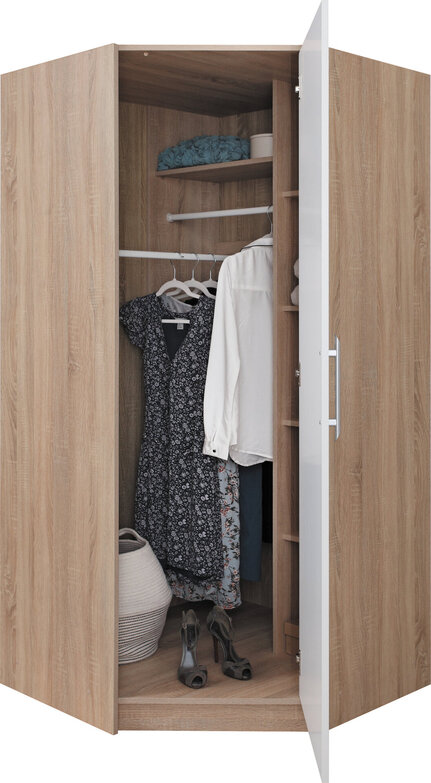 Šatníková skriňa Smart 4 L/P dub artisan 90x190x95