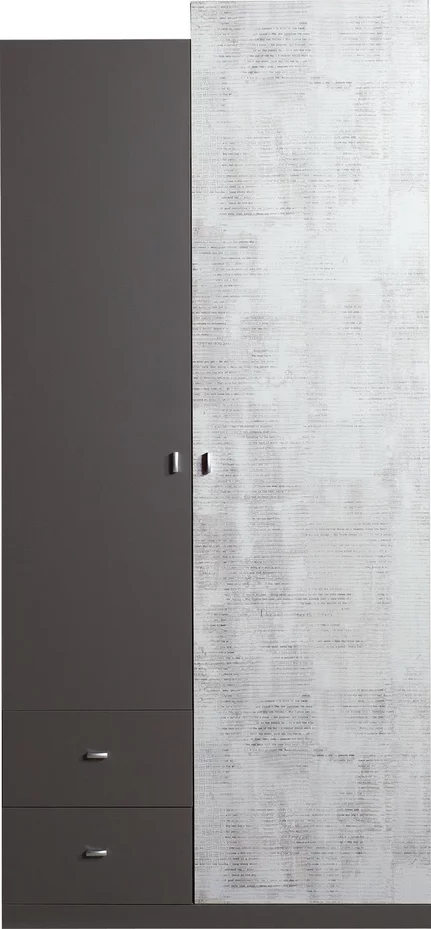 Šatníková skriňa Tablo 3 grafit/enigma 90x195x50