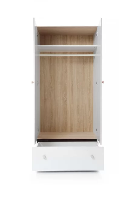Šatníková skriňa ZY01biela/dub 90x195x50